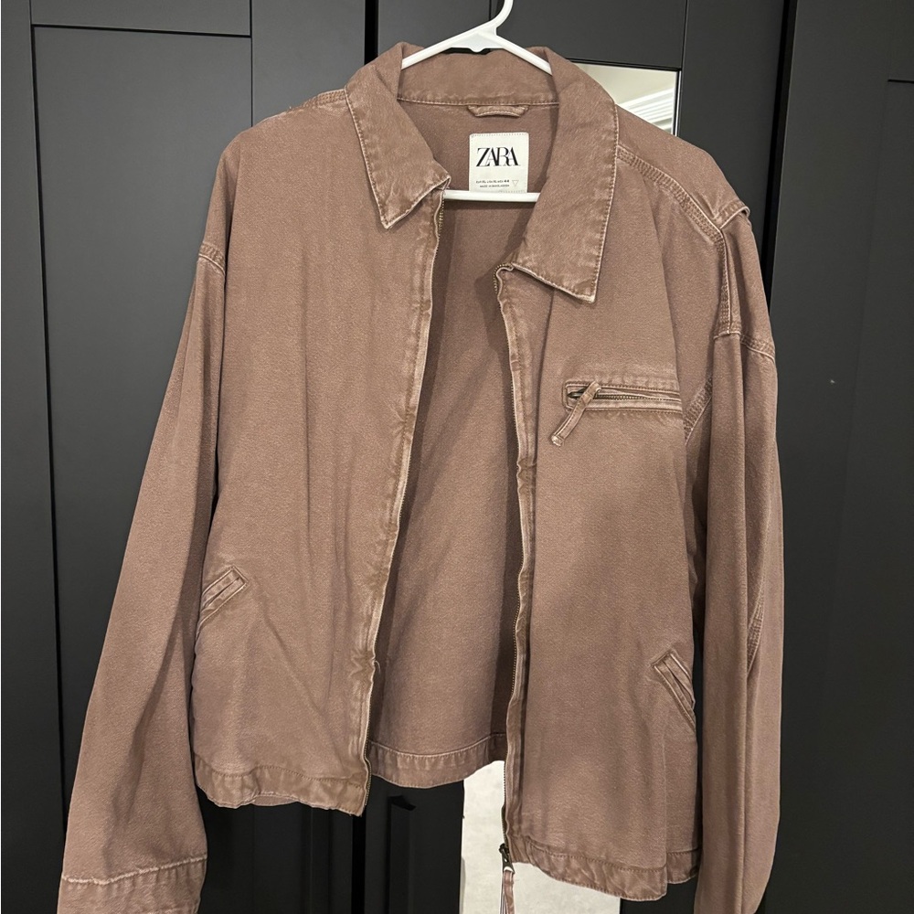 Zara Blush Pink Jacket with Utility Details